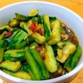 ちーまぐ's cooksnap of when they made 簡単キュウリ大量／ピリ辛ニンニク醤油漬け.