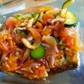 popmai's cooksnap of when they made 揚げずに！彩り野菜とぶりの甘酢あんかけ.