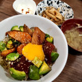 えり｡˚✩'s cooksnap of when they made コク旨たれ☆まぐろとアボカドのユッケ丼.