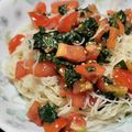 Shinshinya's cooksnap of when they made 超シンプル！トマトと大葉で和風冷製パスタ.