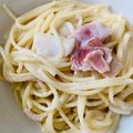 ariyuch's cooksnap of when they made にんにくベーコン生クリームで極上パスタ.