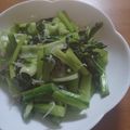 下野やす子's cooksnap of when they made 小松菜とジャコの胡麻油炒め.