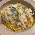 いちごマン's cooksnap of when they made きのことチキンのクリームパスタ〜覚え書〜.