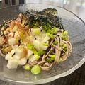 ♪Key♪'s cooksnap of when they made ５種の薬味で食べる揚げ茄子ぶっかけうどん.