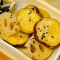 hiromi_ja's cooksnap of when they made さつまいもとレンコンの秋おかず.