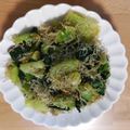 虹透夜's cooksnap of when they made 簡単副菜☆チンゲン菜とじゃこの和風ナムル.