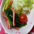 クック6ASLB4☆'s cooksnap of when they made レンジだけ！小松菜とかにかまのサラダ.
