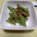 107yoko's cooksnap of when they made お弁当に♬スナップえんどう胡麻和え.