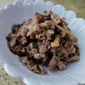 まゆみきママ's cooksnap of when they made おむすびの具「牛肉しぐれ煮風」.