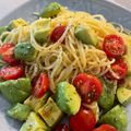 Faiza's cooksnap of when they made トマトとアボカドの冷製パスタ.