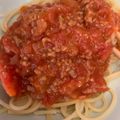 料理を趣味に！'s cooksnap of when they made ミニトマトたっぷりあま～い♡ミートソース.