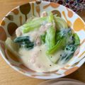 ∞らら∞'s cooksnap of when they made チンゲン菜とベーコンのクリーム煮。。.