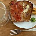 ☆あさ's cooksnap of when they made ジャムとバターのハーフ＆ハーフトースト.