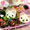 tiara love's cooksnap of when they made コリラックマ　キャラ弁　おかず♪　.