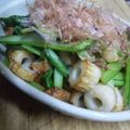 karuca's cooksnap of when they made 青菜と竹輪のおかか醤油炒め.