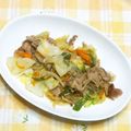 かふぇmomo's cooksnap of when they made 豚肉入りの野菜炒め.