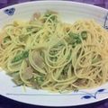 agatarie's cooksnap of when they made ふきのとうとアンチョビのペペロンチーノ.