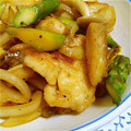 たあくき's cooksnap of when they made カジキマグロとアスパラの新たまねぎ炒め.