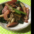 スヌヌーピー's cooksnap of when they made ほうれん草と舞茸のバター炒め.