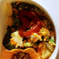 ☆いちごタルト☆★'s cooksnap of when they made ほうれん草のチーズ風味卵とじ.