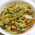 ハナレ's cooksnap of when they made 白菜とお揚げさんの甘辛キムチ煮◇玉子とじ.
