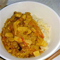 めちえ's cooksnap of when they made カレー粉で作る！鶏ムネ肉と椎茸のキーマ風.