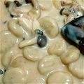 悩み者's cooksnap of when they made かぼちゃニョッキ舞茸豆乳クリームソース☆.