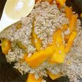 季節外れ's cooksnap of when they made カボチャと鶏挽きの煮物.