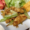 sky115410's cooksnap of when they made 簡単★水菜と鶏肉のしょうが焼き.