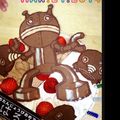 はるてる＊'s cooksnap of when they made キャラチョコプレート.