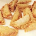 mario84o's cooksnap of when they made ワンタンの皮でベーコンチーズ包み揚げ.