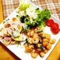 komutatata's cooksnap of when they made 塩麹さんdeエビのにんにく炒め.