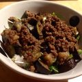 mmmiii3's cooksnap of when they made ナスと挽き肉で♪甘辛味噌丼.