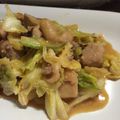 honeymiko's cooksnap of when they made 鶏肉とキャベツのニンニク味噌バター炒め.