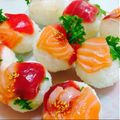 あいあいｻﾝ's cooksnap of when they made お雛様❤お誕生日に♪簡単てまり寿司❤。。.