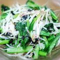 にぃもちゃん's cooksnap of when they made ■糖質制限■もやしほうれん草簡単海苔あえ.