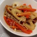 ゆーさ＊'s cooksnap of when they made ５分で完成！人参とエノキのさっと煮.