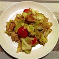 ビッグモモ's cooksnap of when they made とりももキャベツトマトの簡単バジルソテー.