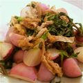 あゆみってぃー's cooksnap of when they made ラディッシュと油揚げの炒めもの.