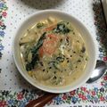 Mana＊tto's cooksnap of when they made トマトとほうれん草の豆乳塩麹生姜卵スープ.