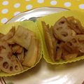 □♡ゆみきんぐ▽〇's cooksnap of when they made 豚肉･蓮根･筍の甘辛炒め.