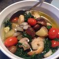 MrsWeber's cooksnap of when they made ニンニク香る海老とじゃが芋のアヒージョ.