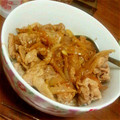 よしみるく's cooksnap of when they made 簡単甘辛生姜焼き★玉葱増量＊豚こまで節約.