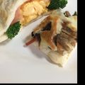 mnars's cooksnap of when they made きんぴらごぼうと海苔チーズマヨサンド。.