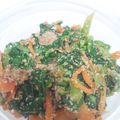 ティフル's cooksnap of when they made 果歩料理＊春菊のごま和え.