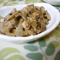 sumirenore's cooksnap of when they made 蓮根と舞茸のハニー味噌炒め.