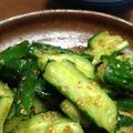 ろみわんわん's cooksnap of when they made 【簡単】たたききゅうりのナムル風胡麻和え.