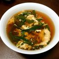 camui18's cooksnap of when they made ふわふわ卵のにらたまｽｰﾌﾟ✿.