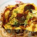mikutasu's cooksnap of when they made 給料日前に！満足もやしのお好み焼き風～♪.