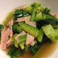 かす☆'s cooksnap of when they made ★小松菜とハムの炒め物で１品★.